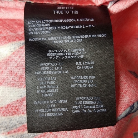 Volcom Hawaiian Verano Dress Shirt XLarge/14 Youth - Picture 6 of 7